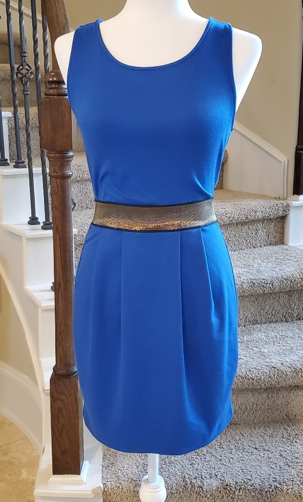 Maude Blue Sleeveless Dress